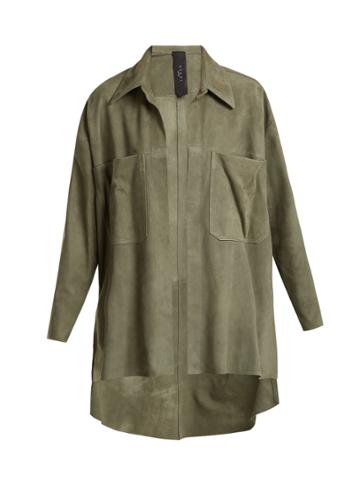 Giani Firenze Point-collar Patch-pocket Suede Jacket
