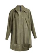 Giani Firenze Point-collar Patch-pocket Suede Jacket