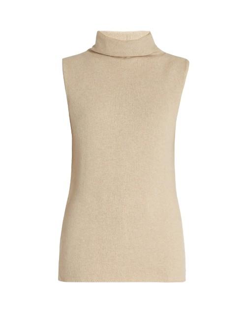 The Row Leona Roll-neck Cashmere And Wool-blend Top