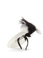 Matchesfashion.com Stephen Jones - Wave Straw And Sinamay Hat - Womens - White Black