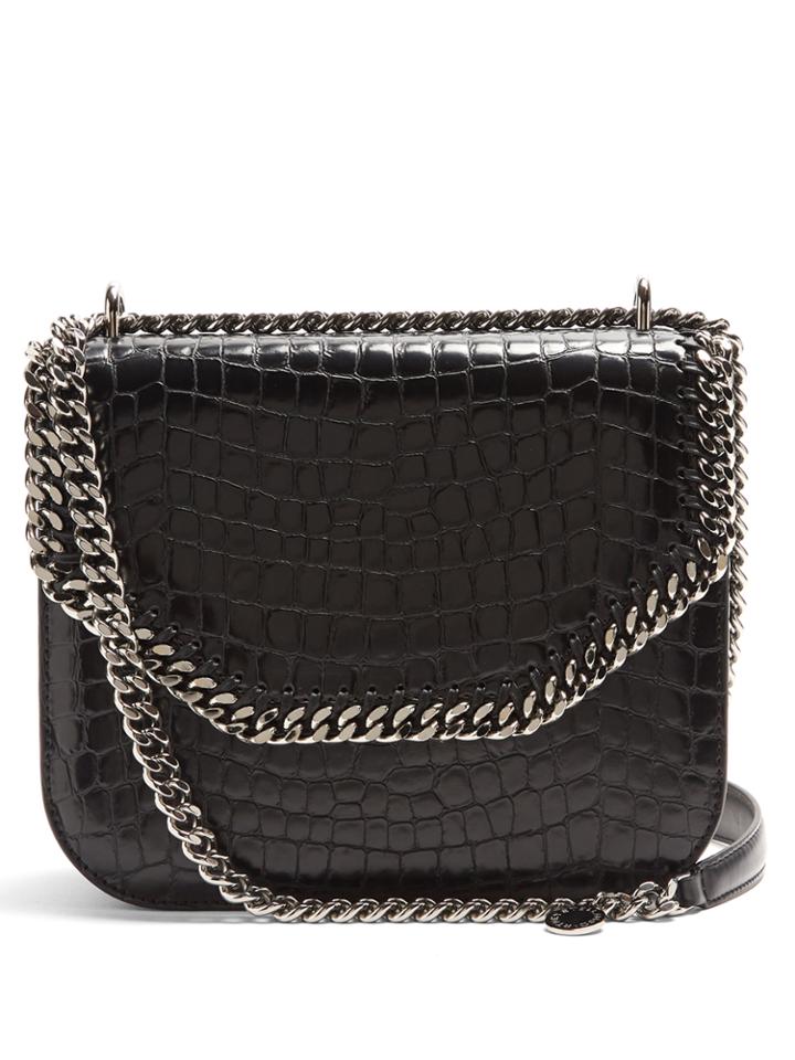 Stella Mccartney Falabella Box Crocodile-effect Cross-body Bag
