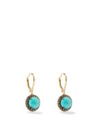Rosa De La Cruz - Diamond, Turquoise & 18kt Gold Earrings - Womens - Blue Gold