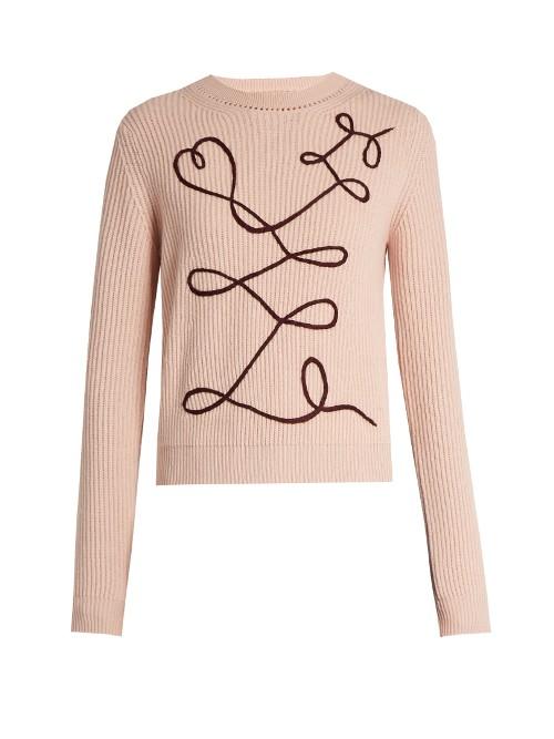 Roksanda Vanua Crew-neck Wool And Cashmere-blend Sweater