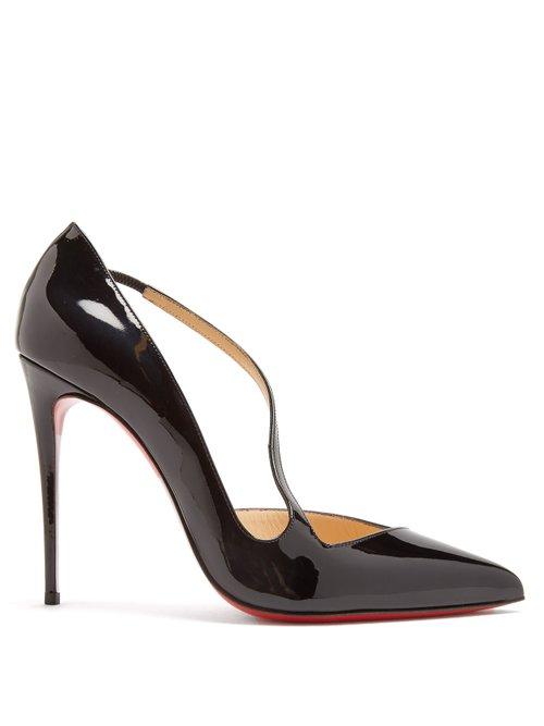 Matchesfashion.com Christian Louboutin - Jumping 85 Patent Leather Pumps - Womens - Black