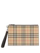 Burberry - Edin Vintage-check Canvas Pouch - Mens - Beige Multi