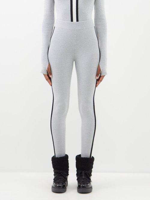 Cordova - Soelden Merino-blend Leggings - Womens - Black White