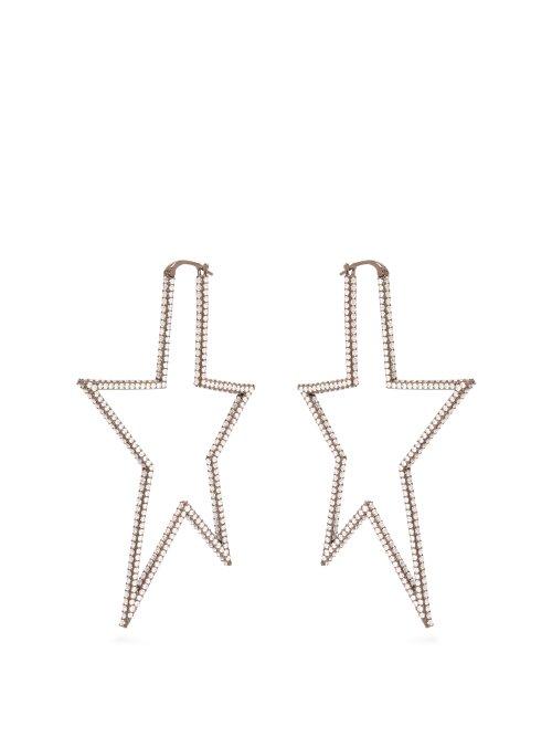 Matchesfashion.com Lynn Ban - Star White Sapphire & Rhodium Plated Earrings - Womens - White
