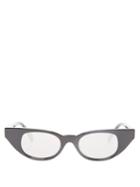 Matchesfashion.com Le Specs - The Breaker Cat Eye Acetate Sunglasses - Womens - Black Silver