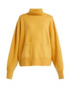 Matchesfashion.com Raey - Pocket Front Roll Neck Cashmere Sweater - Womens - Yellow