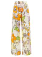 Ale Mais - Farrah Floral-print Linen Wide-leg Trousers - Womens - Floral
