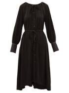 Matchesfashion.com Proenza Schouler White Label - Contrast-stitching Crepe Dress - Womens - Black
