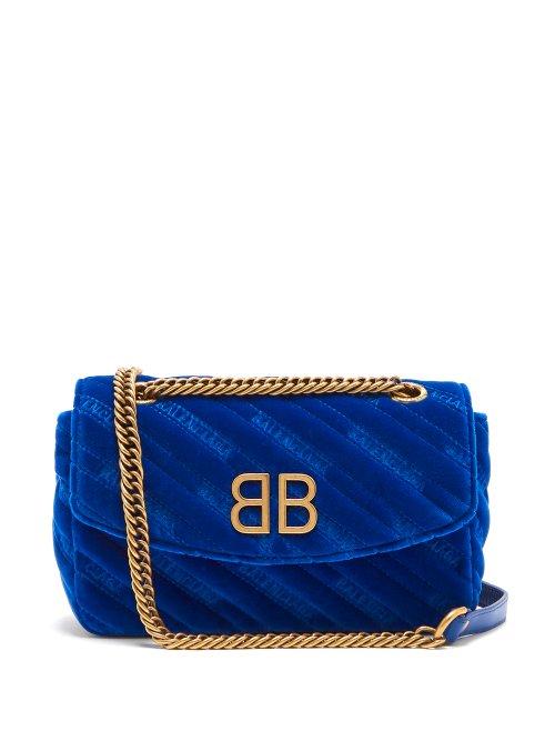 Matchesfashion.com Balenciaga - Bb Round Bag - Womens - Blue