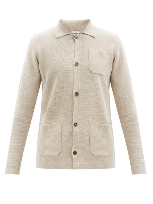 Matchesfashion.com Caruso - Patch-pocket Wool Cardigan - Mens - Beige