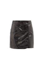 Matchesfashion.com Elzinga - High-rise Vinyl Mini Skirt - Womens - Black