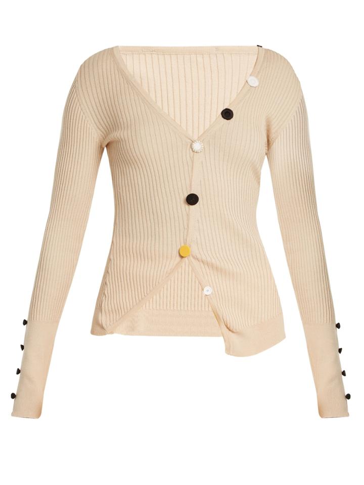 Jacquemus Tordu Button-embellished Cotton Cardigan