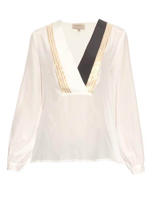 Zeus + Dione Hestia Silk-crepe Blouse