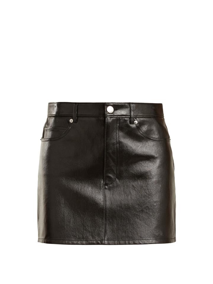 Helmut Lang Stretch-leather Mini Skirt