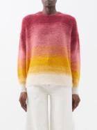 Isabel Marant Toile - Drussell Dgrad Mohair-blend Sweater - Womens - Yellow Multi