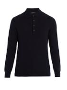 Ermenegildo Zegna Cashmere And Silk-blend Polo Sweater