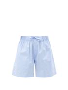 Ladies Lingerie Tekla - Organic-cotton Pyjama Shorts - Womens - Light Blue