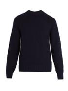 Matchesfashion.com Prada - Crew Neck Wool And Cashmere Blend Sweater - Mens - Navy