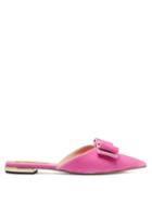 Matchesfashion.com Rochas - Velvet Slipper Shoes - Womens - Pink