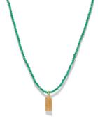 Hermina Athens - Hermena Tourmaline & Gold-plated Necklace - Womens - Green Gold