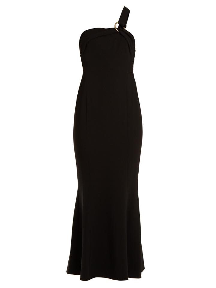Diane Von Furstenberg One-shoulder Asymmetric Crepe Gown