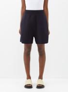 Raey - Felted Wool Knit Shorts - Womens - Navy