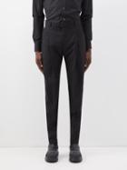 Alexander Mcqueen - Pleated Wool-gabardine Suit Trousers - Mens - Black