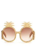Gucci Embellished Pineapple Glitter-acetate Sunglasses
