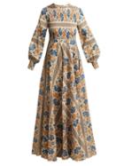 Matchesfashion.com Zimmermann - Castile Smocked Cotton Dress - Womens - Beige Multi
