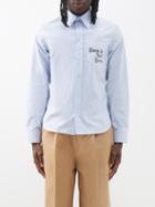 Gucci - Gainsburg Embroidered Cotton Shirt - Mens - Light Blue