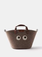 Anya Hindmarch - Eyes Small Recycled-fibre Felt Tote Bag - Womens - Beige