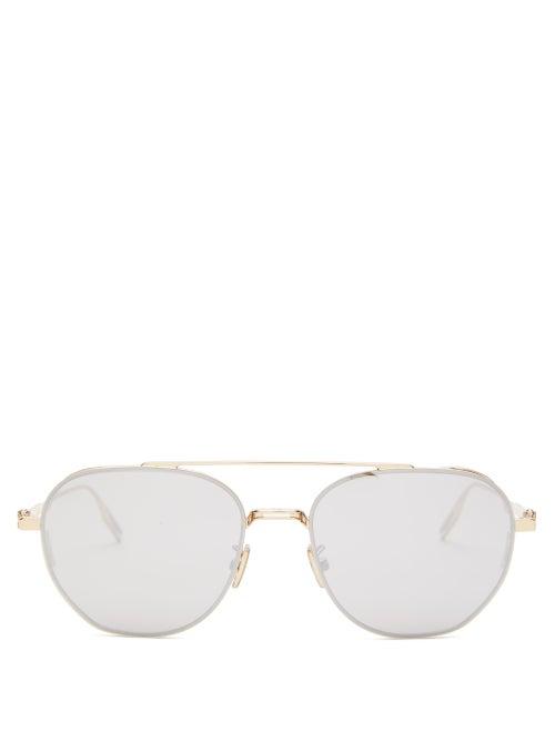 Mens Eyewear Dior - Neodior Round Metal Sunglasses - Mens - Gold