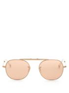 Matchesfashion.com Garrett Leight - Van Buren 49 Foldable Aviator Sunglasses - Womens - Rose Gold