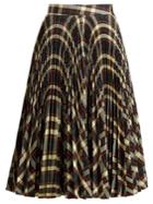 Calvin Klein 205w39nyc Tartan Pleated Midi Skirt