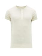 Matchesfashion.com Hemen Biarritz - Luzien Cotton Jersey Henley T Shirt - Mens - Cream