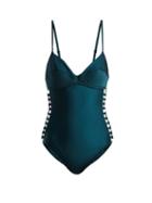 Matchesfashion.com Zimmermann - Melody Bullet Swimsuit - Womens - Green