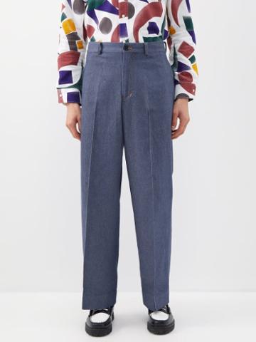 Sasquatchfabrix. - Inverted-pocket Denim Straight-leg Jeans - Mens - Navy