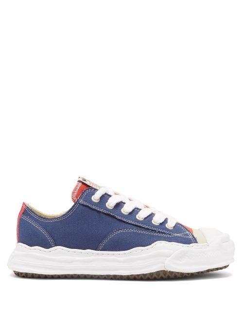 Matchesfashion.com Mihara Yasuhiro - Hank Original Sole Canvas Trainers - Mens - Navy Multi