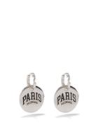 Balenciaga - Paris Logo Drop Earrings - Womens - Silver
