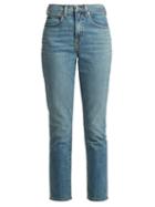 Matchesfashion.com Pswl - High Rise Slim Fit Jeans - Womens - Blue