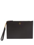 Gucci Bee-motif Leather Pouch