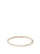 Zo Chicco - Floating Diamond & 14kt Gold Curb-chain Bracelet - Womens - Yellow Gold