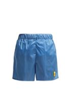 Matchesfashion.com Prada - Logo Patch Nylon Shorts - Womens - Light Blue