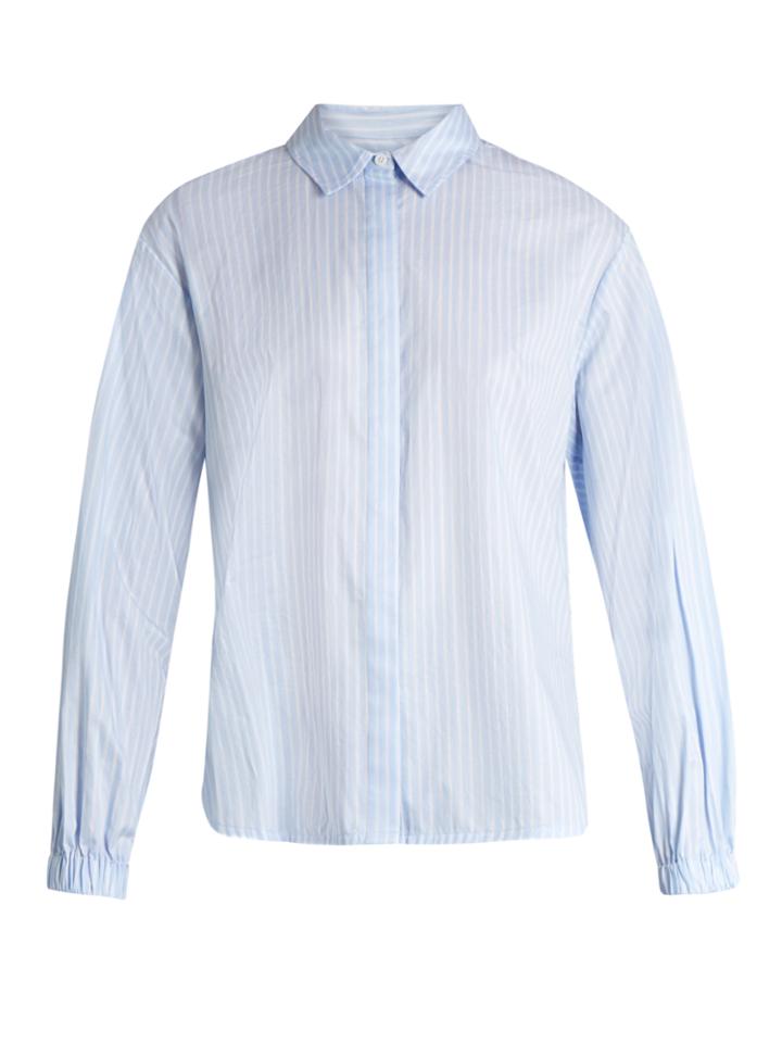Elizabeth And James Estelle Striped Cotton-poplin Shirt