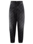 Balenciaga - New Scribble-print Wide-leg Jeans - Mens - Black