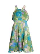 Matchesfashion.com Balenciaga - Baby Doll Frill Dress - Womens - Green Print
