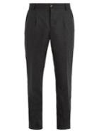 De Bonne Facture Pleated-front Tapered-leg Wool Trousers
